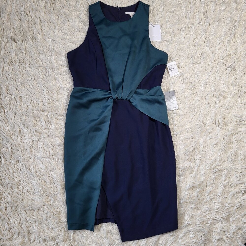 NWT Harlyn Colorblock Drape Cocktail Dress - Size XL - Picture 2 of 11